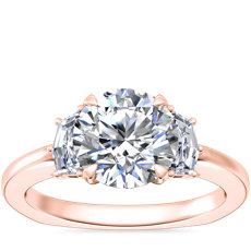 Bella Vaughan Cadillac Three Stone Engagement Ring in 18k Rose Gold (3/8 ct. tw.)